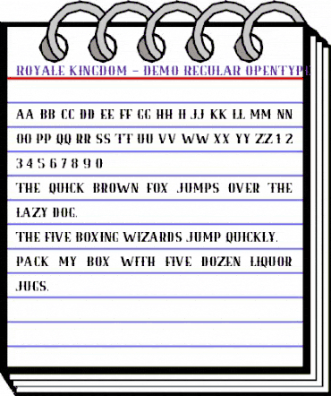 Royale Kingdom  DEMO Regular animated font preview