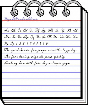 Royal Stamford demo Regular animated font preview