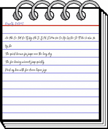 Royalty DEMO Regular animated font preview