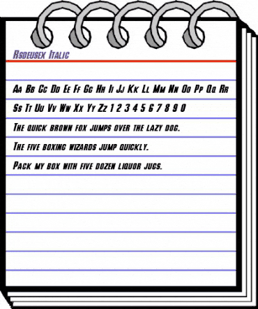 Rsdeusex Italic Italic animated font preview