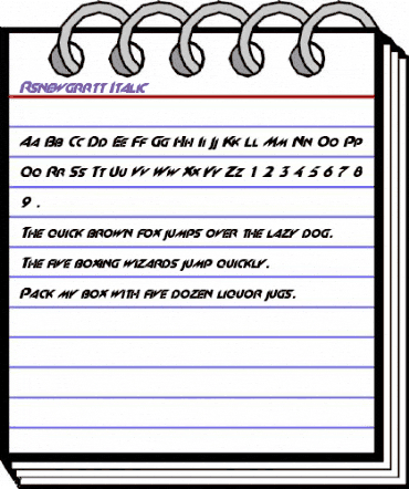 Rsnewgrrtt Italic Italic animated font preview