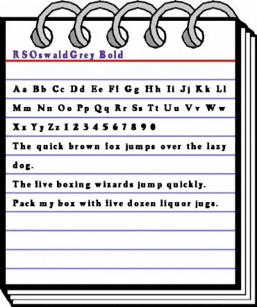 RSOswaldGrey bold Bold animated font preview