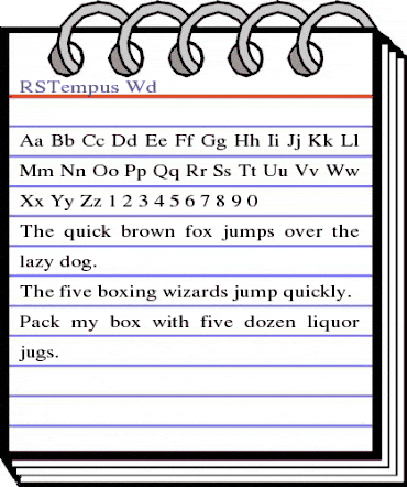 RSTempus Wd Regular animated font preview