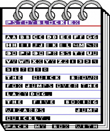 Rstoyblock Ex Regular animated font preview