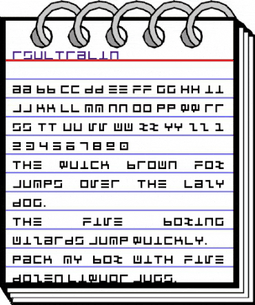 Rsultralin Regular animated font preview