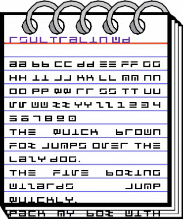 Rsultralin Wd Regular animated font preview