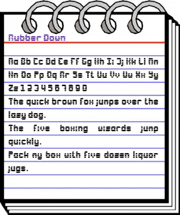 Rubber Down Regular animated font preview