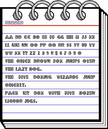 Rubber Regular animated font preview