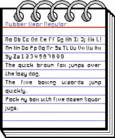 Rubber Wear Regular animated font preview