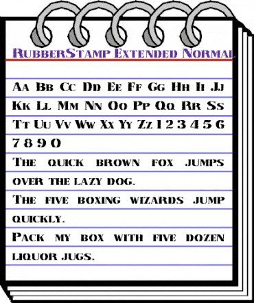 RubberStampExtended Normal animated font preview