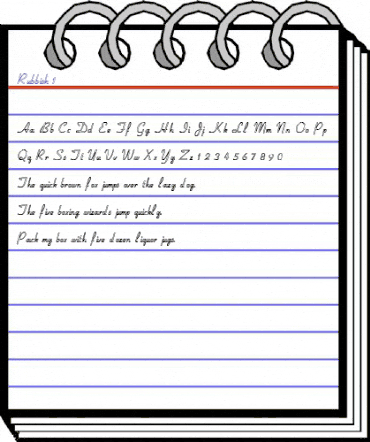 Rubbish 1 Regular animated font preview