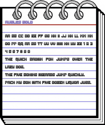 Rubles Bold animated font preview