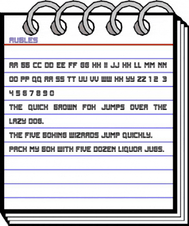 Rubles Regular animated font preview