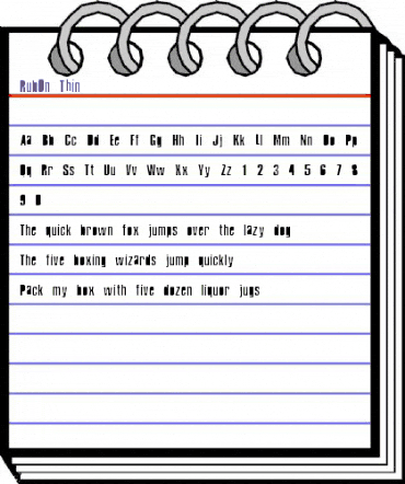 RubOn Regular animated font preview