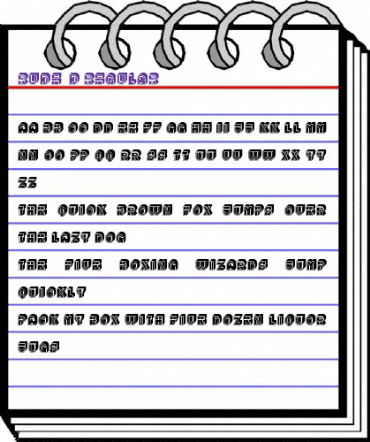 Rude 3D Regular animated font preview