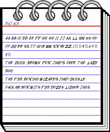 Rujack Regular animated font preview