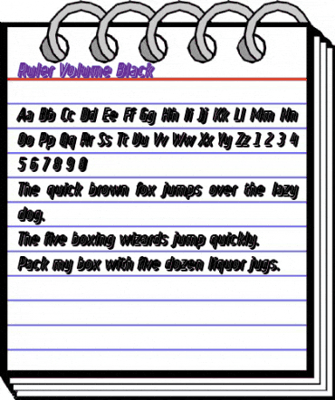 Ruler Volume Black Regular animated font preview