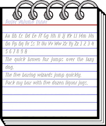Ruler Volume Inner Regular animated font preview