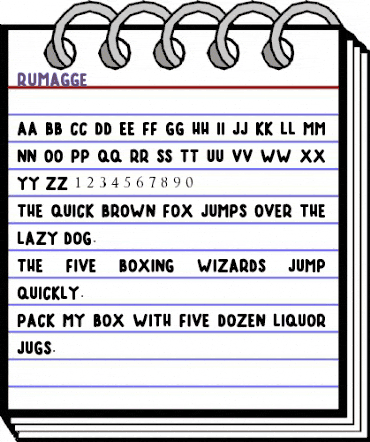 RUMAGGE Regular animated font preview