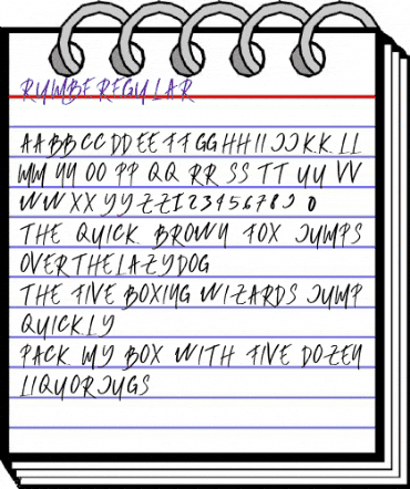 RUMBE Regular animated font preview