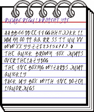 RUMBE Regular animated font preview