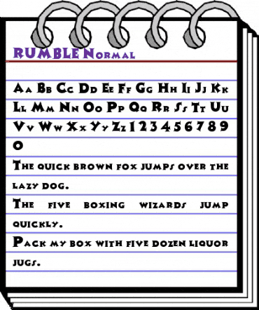 RUMBLE Normal animated font preview