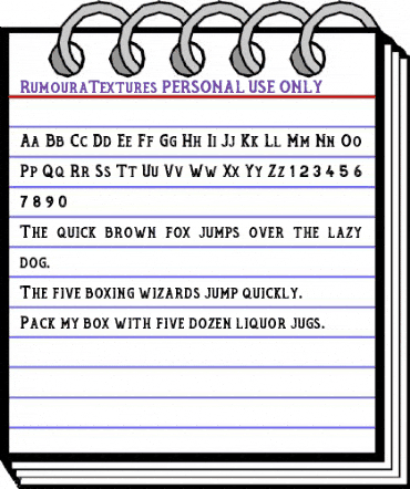Rumoura TexturesPERSONAL USE Regular animated font preview