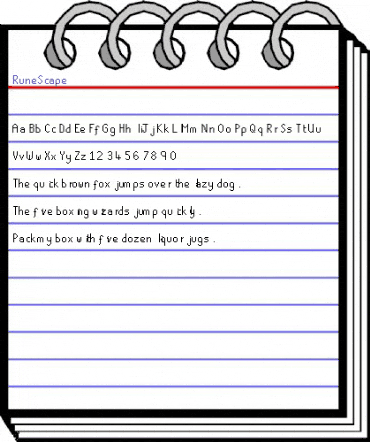 RuneScape Regular animated font preview