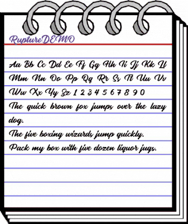 Rupture DEMO Regular animated font preview