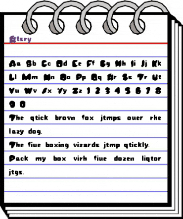 Rusty Regular animated font preview