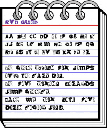 RvD_GLUED Regular animated font preview