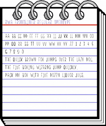 RWA Frontliner Regular animated font preview