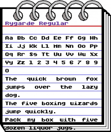 Rygarde Regular animated font preview