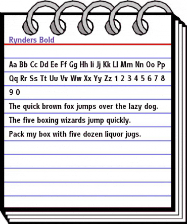 Rynders Bold animated font preview