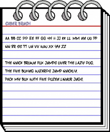 Saber Brush Regular animated font preview Saber Brush Regular animated font preview