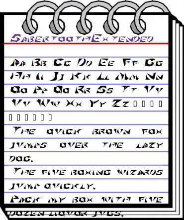 SabertoothExtended Regular animated font preview SabertoothExtended Regular animated font preview