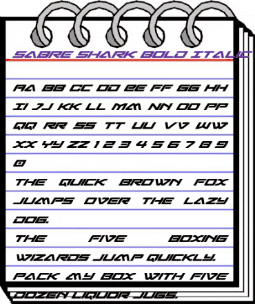 Sabre Shark Bold Italic Bold Italic animated font preview Sabre Shark Bold Italic Bold Italic animated font preview