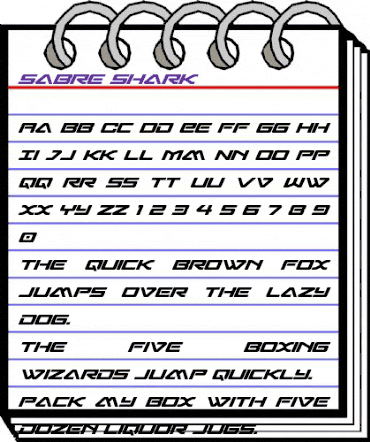 Sabre Shark Regular animated font preview Sabre Shark Regular animated font preview
