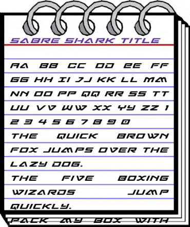 Sabre Shark Title Regular animated font preview Sabre Shark Title Regular animated font preview