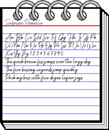 Sabrina Pamella Regular animated font preview Sabrina Pamella Regular animated font preview