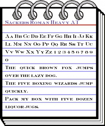 Sackers Roman Heavy AT Regular animated font preview Sackers Roman Heavy AT Regular animated font preview