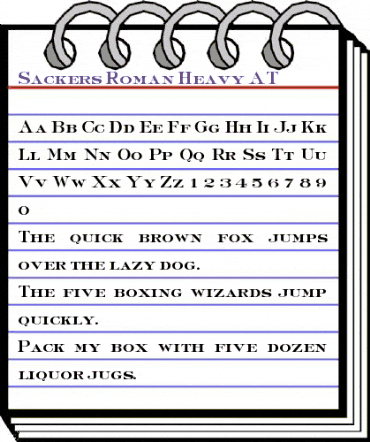 Sackers Roman Heavy AT Regular animated font preview