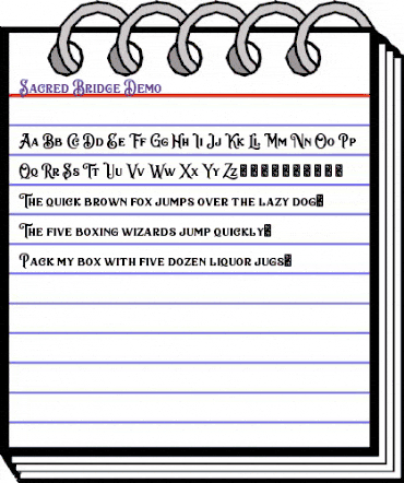 Sacred Bridge Demo Regular animated font preview