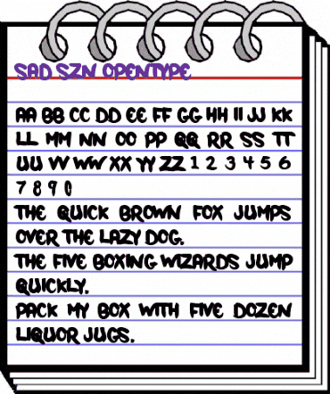 Sad Szn Regular animated font preview Sad Szn Regular animated font preview