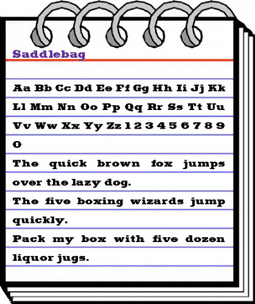 Saddlebag Regular animated font preview Saddlebag Regular animated font preview