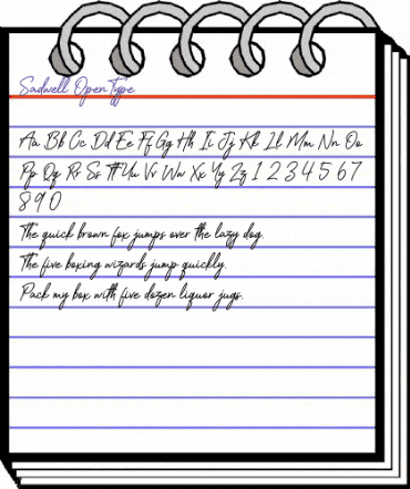 Sadwell Regular animated font preview