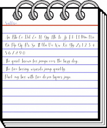 Saffire Regular animated font preview