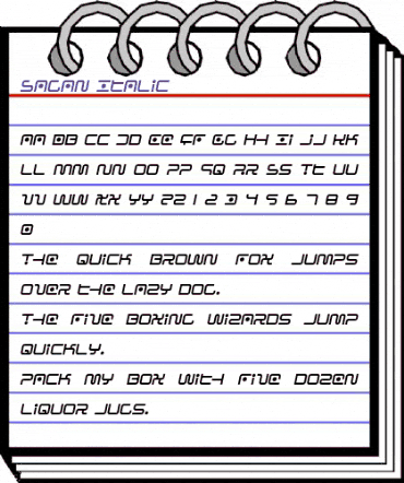 Sagan Italic Italic animated font preview Sagan Italic Italic animated font preview