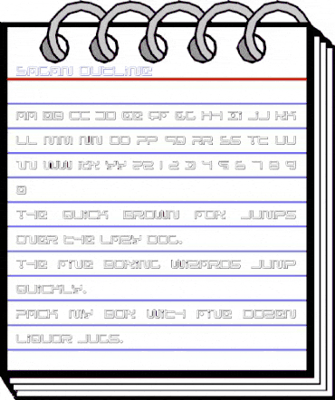 Sagan Outline Regular animated font preview