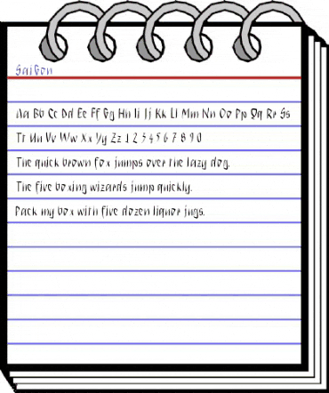 SaiGon Regular animated font preview